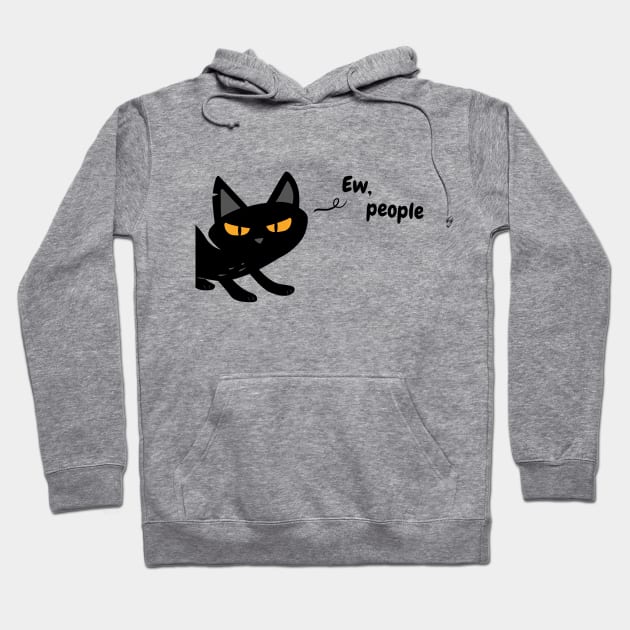 Ew People - Funny Void Cat Hoodie by applebubble